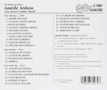 CD Amédé Ardoin: The Roots Of Zydeco - I'm Never Comin' Back