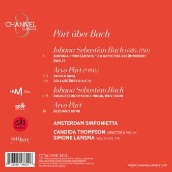 CD Johann Sebastian Bach: Pärt Über Bach