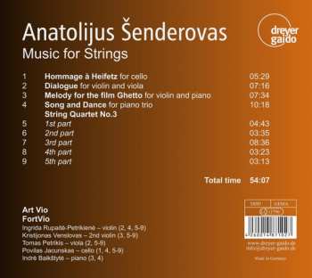 CD Anatolijus Šenderovas: Music For Strings