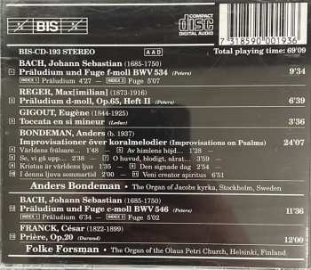 CD Anders Bondeman: Bach, Reger, Gigout Bondeman, Franck