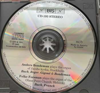 CD Anders Bondeman: Bach, Reger, Gigout Bondeman, Franck