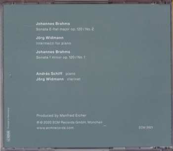 CD Johannes Brahms: Clarinet Sonatas