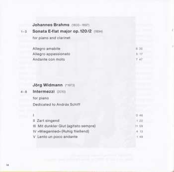 CD Johannes Brahms: Clarinet Sonatas