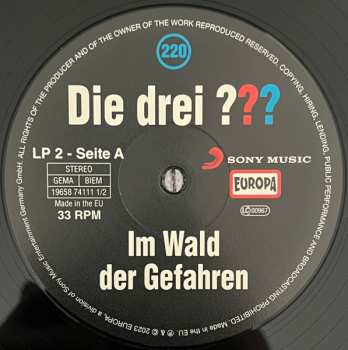 2LP André Marx: Die Drei ??? 220 - Im Wald Der Gefahren