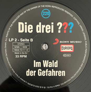 2LP André Marx: Die Drei ??? 220 - Im Wald Der Gefahren