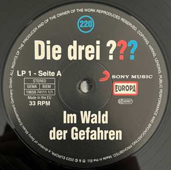 2LP André Marx: Die Drei ??? 220 - Im Wald Der Gefahren