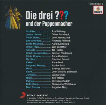 3CD André Marx: Die Drei ??? 225 - Und Der Puppenmacher