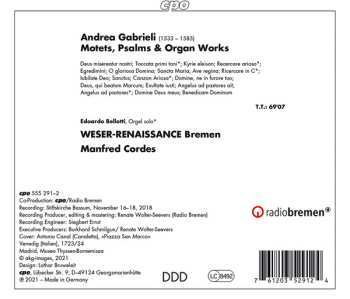 CD Andrea Gabrieli: Motets & Organ Works