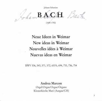 CD Andrea Marcon: New Ideas In Weimar