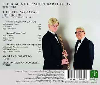 CD Felix Mendelssohn-Bartholdy: Felix Mendelssohn: 3 Flute Sonatas 1820, 1823, 1838 