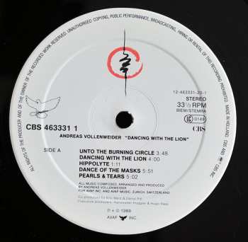 LP Andreas Vollenweider: Dancing With The Lion