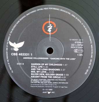 LP Andreas Vollenweider: Dancing With The Lion