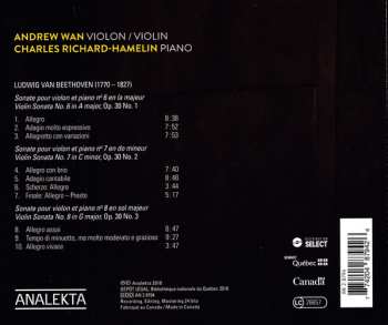 CD Ludwig van Beethoven: Sonates Pour Violon Et Piano Violin Sonatas, Nos. 6, 7 & 8