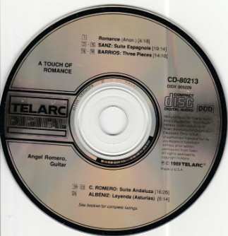 CD Angel Romero: A Touch Of Romance