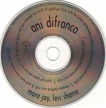 CD Ani DiFranco: More Joy, Less Shame