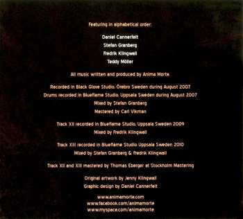 CD Anima Morte: Face The Sea Of Darkness DIGI