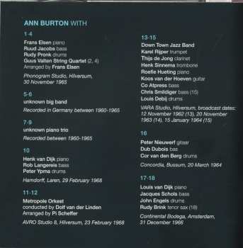 CD Ann Burton: Early Blue 1958-1968