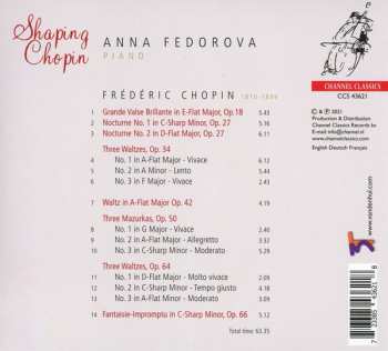 CD Anna Fedorova: Shaping Chopin: Waltzes, Mazurkas, Nocturnes