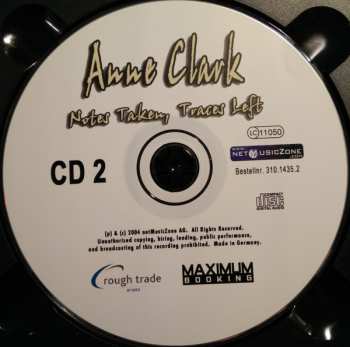 2CD Anne Clark: Notes Taken, Traces Left