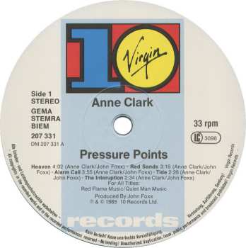 LP Anne Clark: Pressure Points