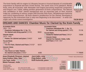 CD Kirill Kozlovski: Dreams And Dances (Chamber Music For Clarinet By The Krein Family: Alexander, Grigory And Yulian)