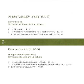 SACD Pyotr Ilyich Tchaikovsky: Musique Romantique – Violine, Viola & 2 Violoncelli