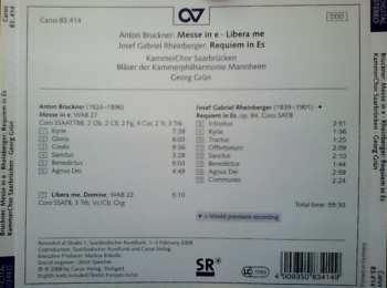 CD Anton Bruckner: Messe In E / Requiem In Es