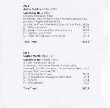 2CD Gustav Mahler: Symphony No. 7 / Symphony No. 4 (Arranged For Chamber Ensemble)