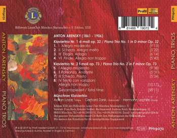 CD Anton Stepanovich Arensky: Piano Trios No. 1 Op. 32; No. 2, Op. 73