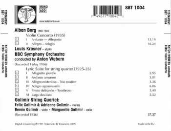 CD Alban Berg: Violin Concerto • Lyric Suite