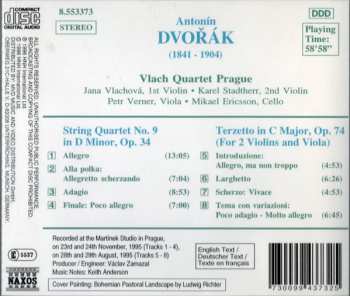 CD Antonín Dvořák: String Quartet, Op. 34 / Terzetto, Op. 74