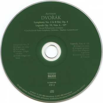 CD Antonín Dvořák: Symphony No. 2 / Legends Op. 59, Nos. 6-10