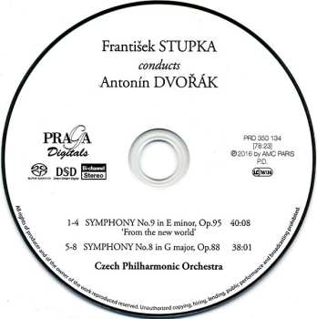 SACD Antonín Dvořák: Tribute To František Stupka, Symphony No.9 Op. 95 'From The New World', Symphony No.8, Op. 88 'English' LTD