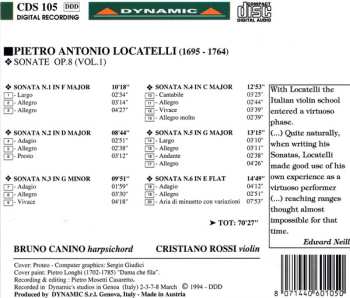 CD Pietro Antonio Locatelli: Sonatas, Op. 8 (Vol. 1)