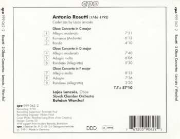 CD Slovak Chamber Orchestra: 3 Oboe Concertos