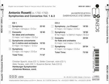 2CD Antonio Rosetti: Symphonies & Concertos Vol. 1 & 2