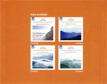 CD Padre Antonio Soler: Keyboard Sonatas Nos. 96 – 98