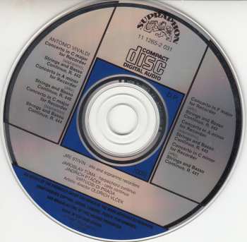 CD Antonio Vivaldi: Antonio Vivaldi Recorder Concertos Rv 440 - 445