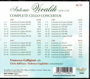 4CD/Box Set Antonio Vivaldi: Complete Cello Concertos