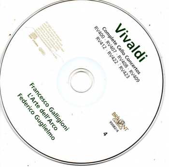 4CD/Box Set Antonio Vivaldi: Complete Cello Concertos