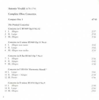 3CD Antonio Vivaldi: Complete Oboe Concertos