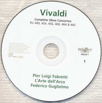 3CD Antonio Vivaldi: Complete Oboe Concertos