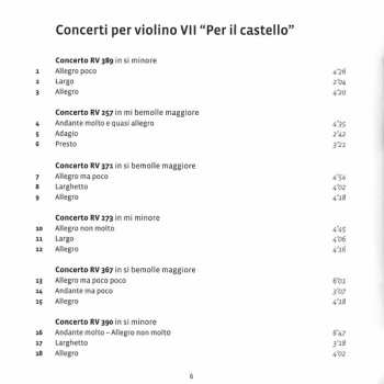 CD Antonio Vivaldi: Concerti Per Violino VII 'Per Il Castello'