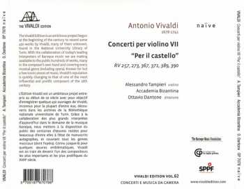 CD Antonio Vivaldi: Concerti Per Violino VII 'Per Il Castello'
