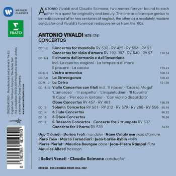 16CD/Box Set Antonio Vivaldi: Concertos For Mandolin, Viola D'amore, Violin "Con Titoli", Wind Instruments