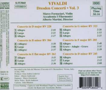 CD Antonio Vivaldi: Dresden Concerti Vol. 3