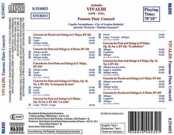 CD Antonio Vivaldi: Famous Flute Concerti