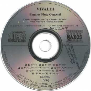 CD Antonio Vivaldi: Famous Flute Concerti