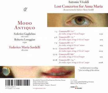 CD Antonio Vivaldi: Lost Concertos for Anna Maria