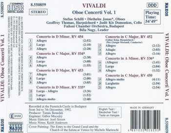 CD Antonio Vivaldi: Oboe Concerti, Vol. 1